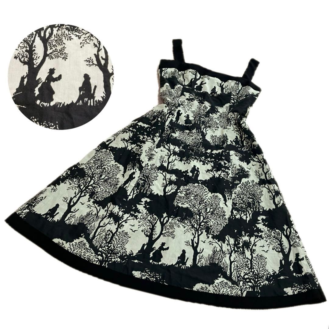 FOXEY アンゴラ織り 総柄 ジャンパースカート 40サイズ 日本製L・FOXEY BOUTIQUE