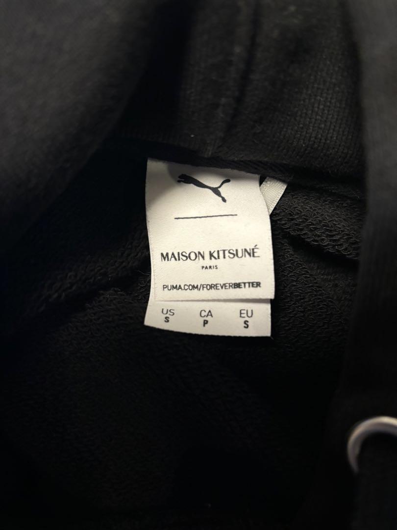 【12/8まで限定価格】メゾンキツネ ✖️ プーマ　コラボパーカーブラックSサイズ PUMA × MAISON KITSUNÉ - ラスト1点 / PUMA X MAISON KITSUNE