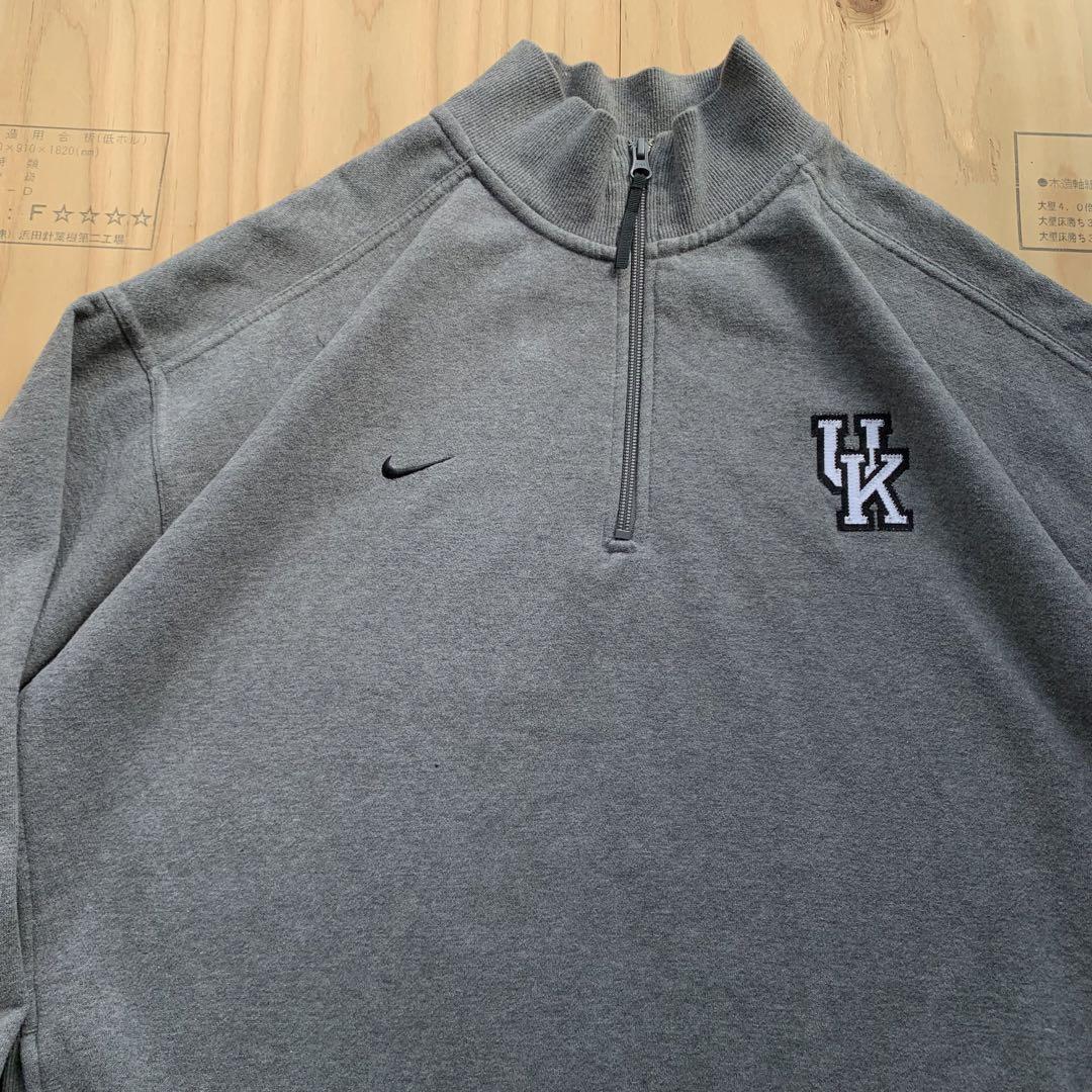 NIKE ナイキ ハーフジップ 刺繍ロゴ 古着 80s vintage NIKE Logo Embroidery Nylon Harf Zip-up Jacket