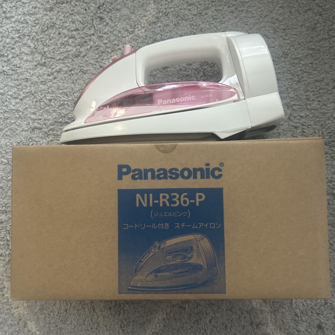 美品】パナソニック コードリール付スチールアイロン NI-R36-P