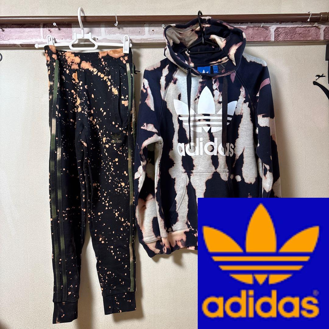 adidas・セトア風上下・スウェット・グランジリメイク・1点物・実寸画像参考