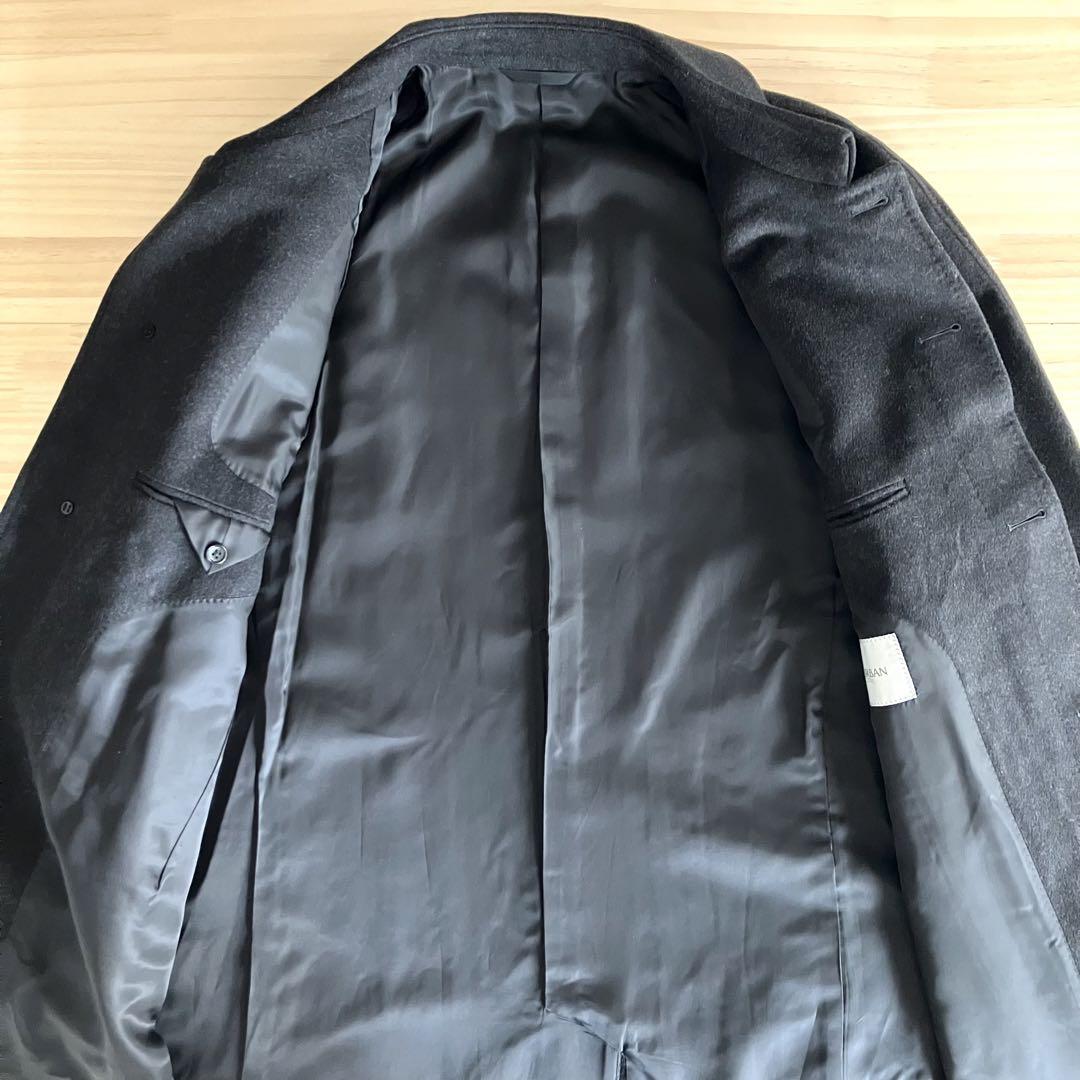 美品 D'URBAN カシミヤ100% ステンカラーコート LL相当 レナウン