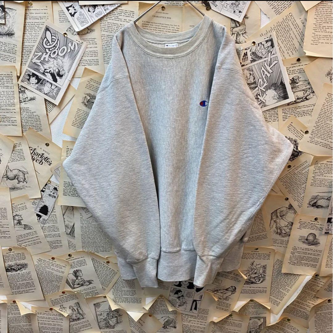 90sUSA製 champion  トリコタグ ワンポイント刺繍スウェット