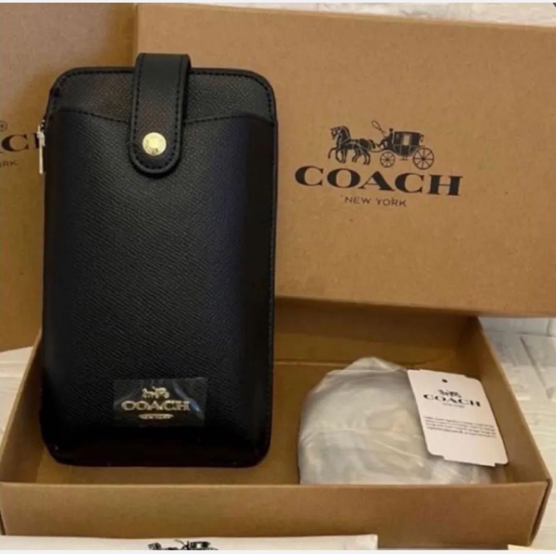 COACH【新品】スマホショルダーバッグブラック