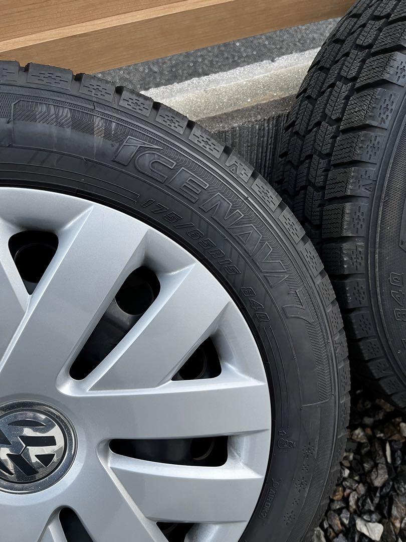 フォルクスワーゲンポロR6国産激溝スタッドレス175/65R15ほぼ新品