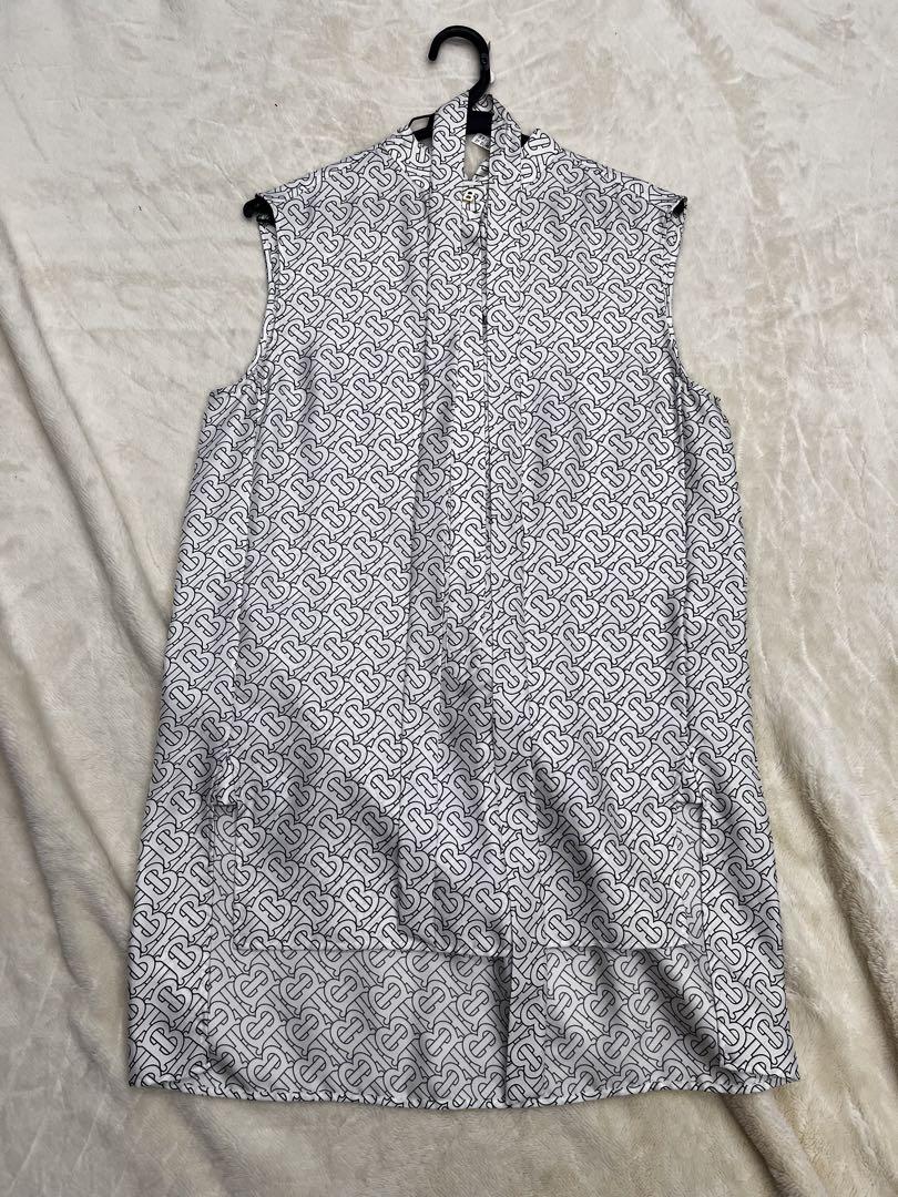 Burberry バーバリー モノグラム ボウタイ ブラウス 表記サイズ38