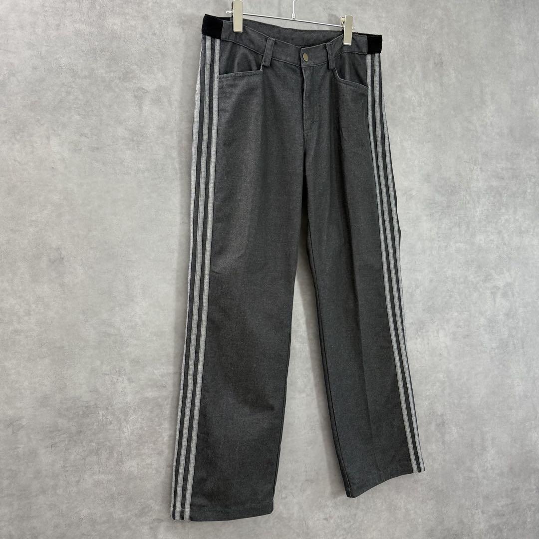 00s old adidas アディダス ストレートデニムパンツ グレー M