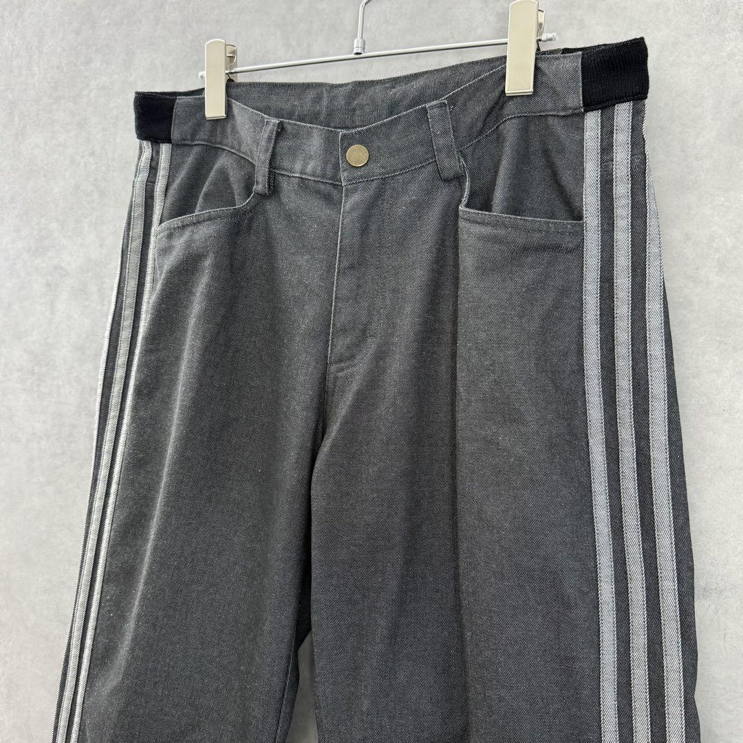 00s old adidas アディダス ストレートデニムパンツ グレー M