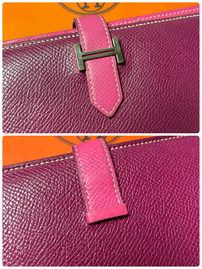 エルメス  HERMES  エトゥープ　べアンスフレ　財布　バイカラー エルメス ベアンスフレ エトゥープ ヴォ―エプソン☆ (HERMES/長