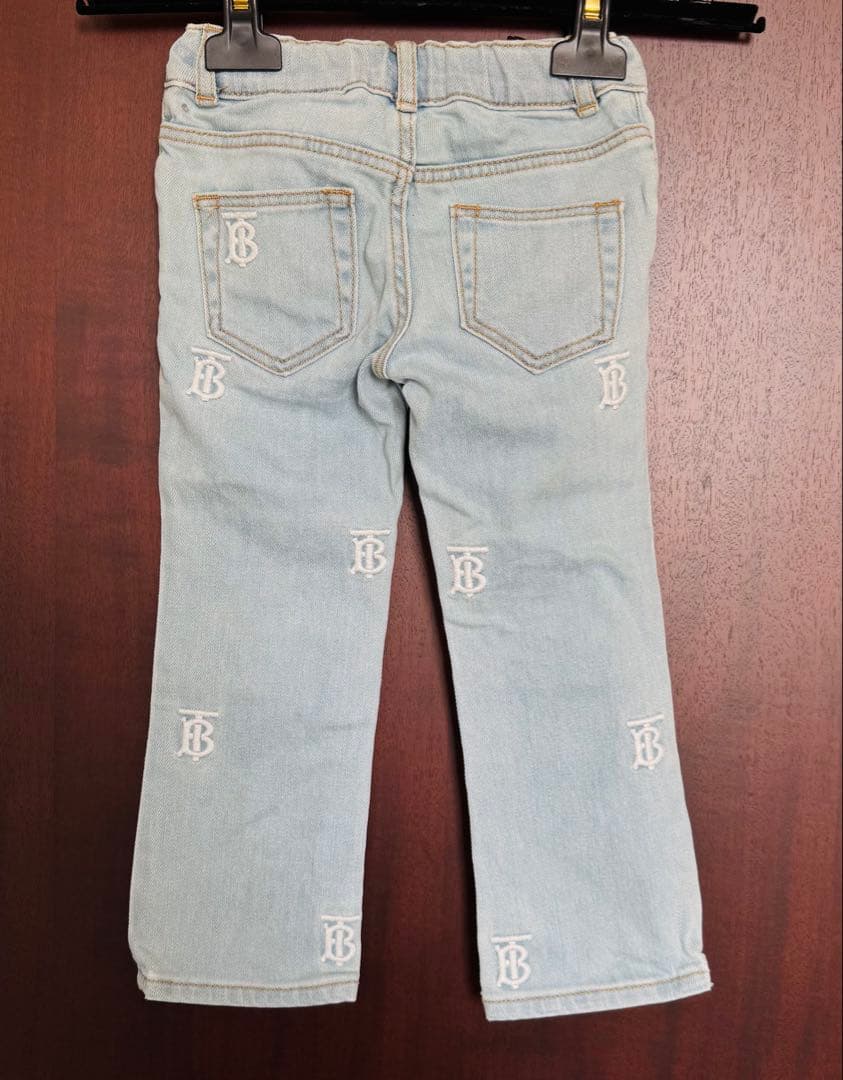 Burberry ロゴ刺繍 デニムパンツ　98cm
