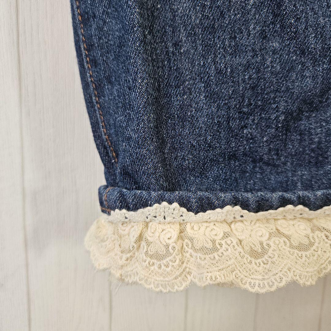 フランシュリッペ刺繍レース付きデニムパンツfranchelippee