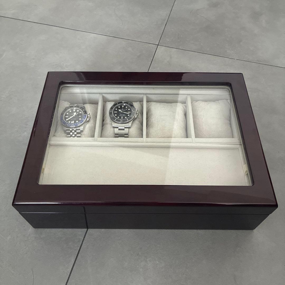 時計4本格納 時計ケース目立った傷や汚れなし