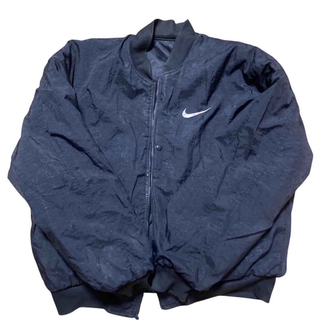 訳あり 90s 銀タグ nike ナイロンブルゾン ナイキ リバーシブル