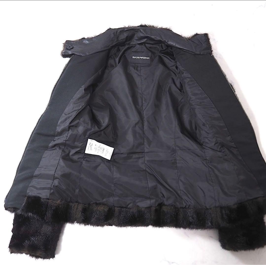 エンポリオアルマーニ/フェイクファージャケット 美品 エンポリオアルマーニ EMPORIO ARMANI ファージャケット
