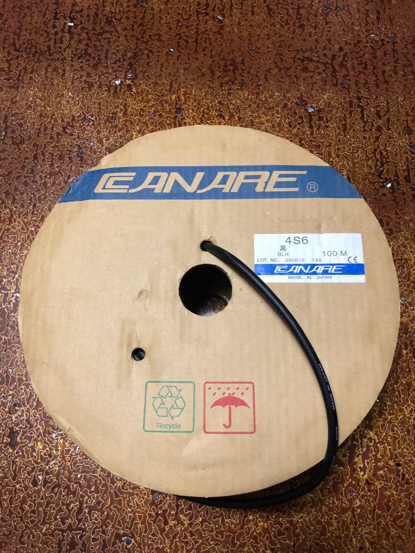 CANARE 4S6 黒ケーブル 100m巻き