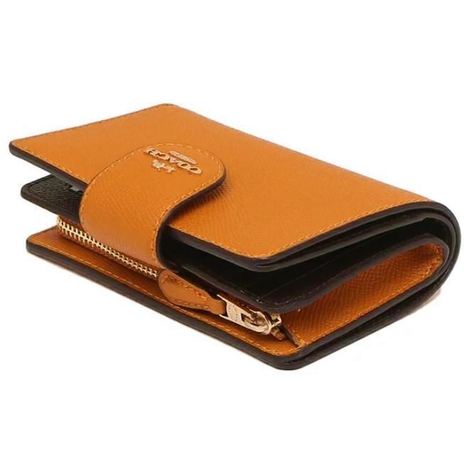 COACH コーチ 新品 折り財布 オレンジ レディース 小物 財布-配送