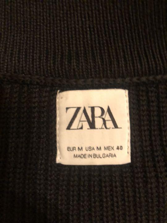定番送料無料 ZARA ザラ ジップアップカーディガン ドライバーズニット ブラック Mサイズ KNtWg-m32153724161 セール最新作