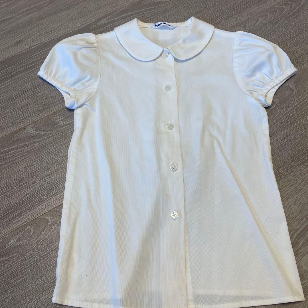 used ファミリア　半袖シャツ　120 ファミリア 長袖シャツ 120cm キッズ 男児 グリーン×白中古新