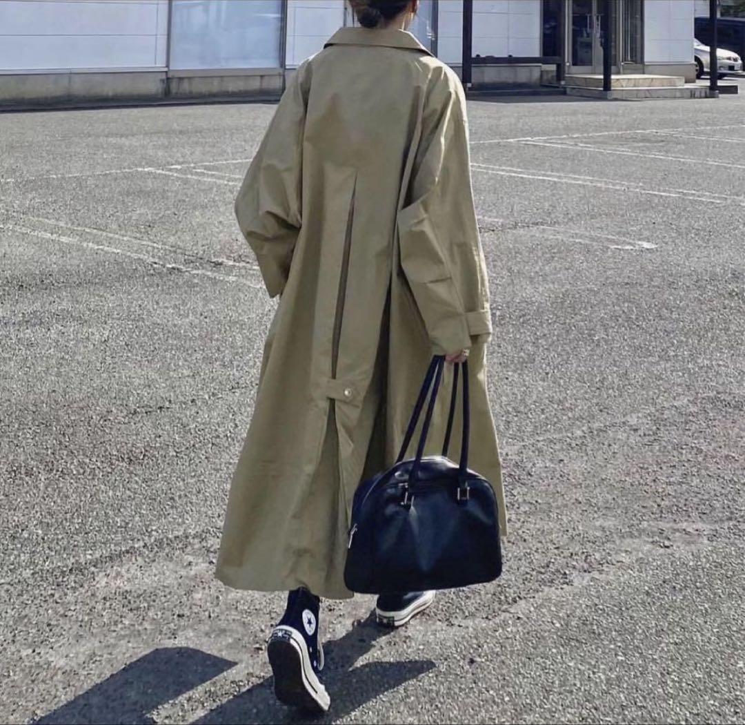 fashiruステンカラーコート FASHIRU ステンカラーコート ロング ベージュ 新品タグ付き