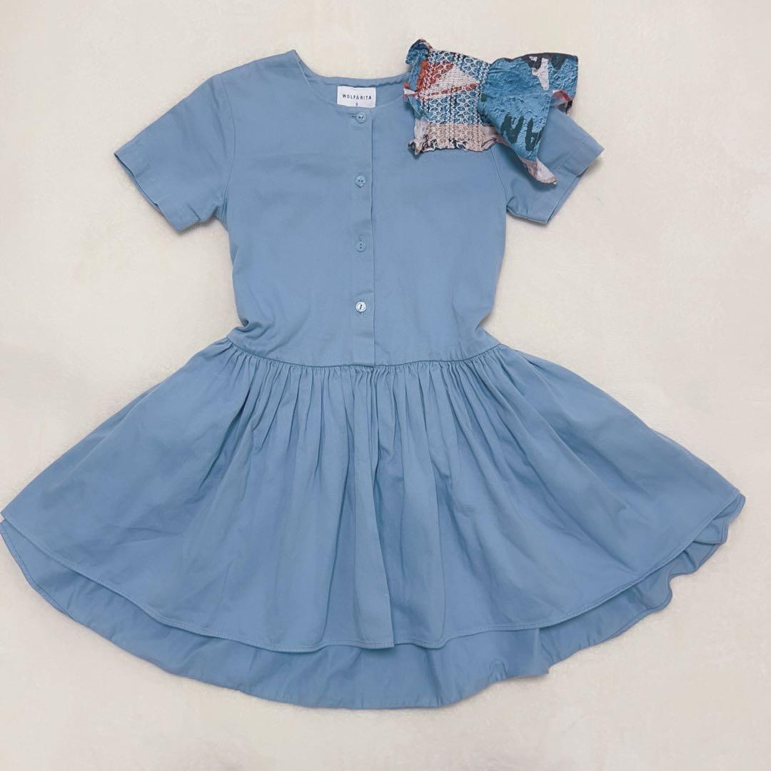 【新品・未使用】wolf&rita ウルフアンドリタ　シャツ　6Y WOLF&RITA（ウルフ＆リタ）JOAQUINA-T-SHIRT INDIGO - BLUE LINE