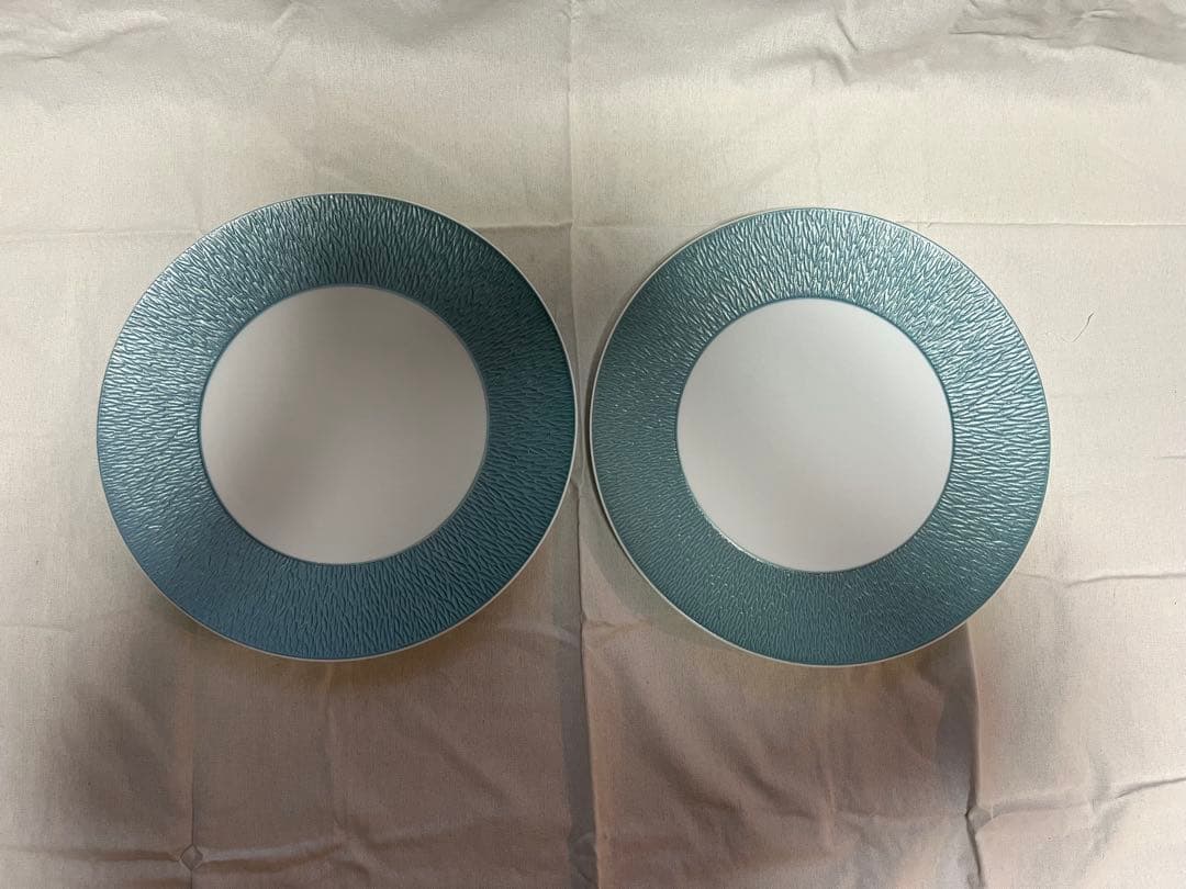 RAYNAUDレイノーミネラルスカイブルー プレート32cm2枚セットF43