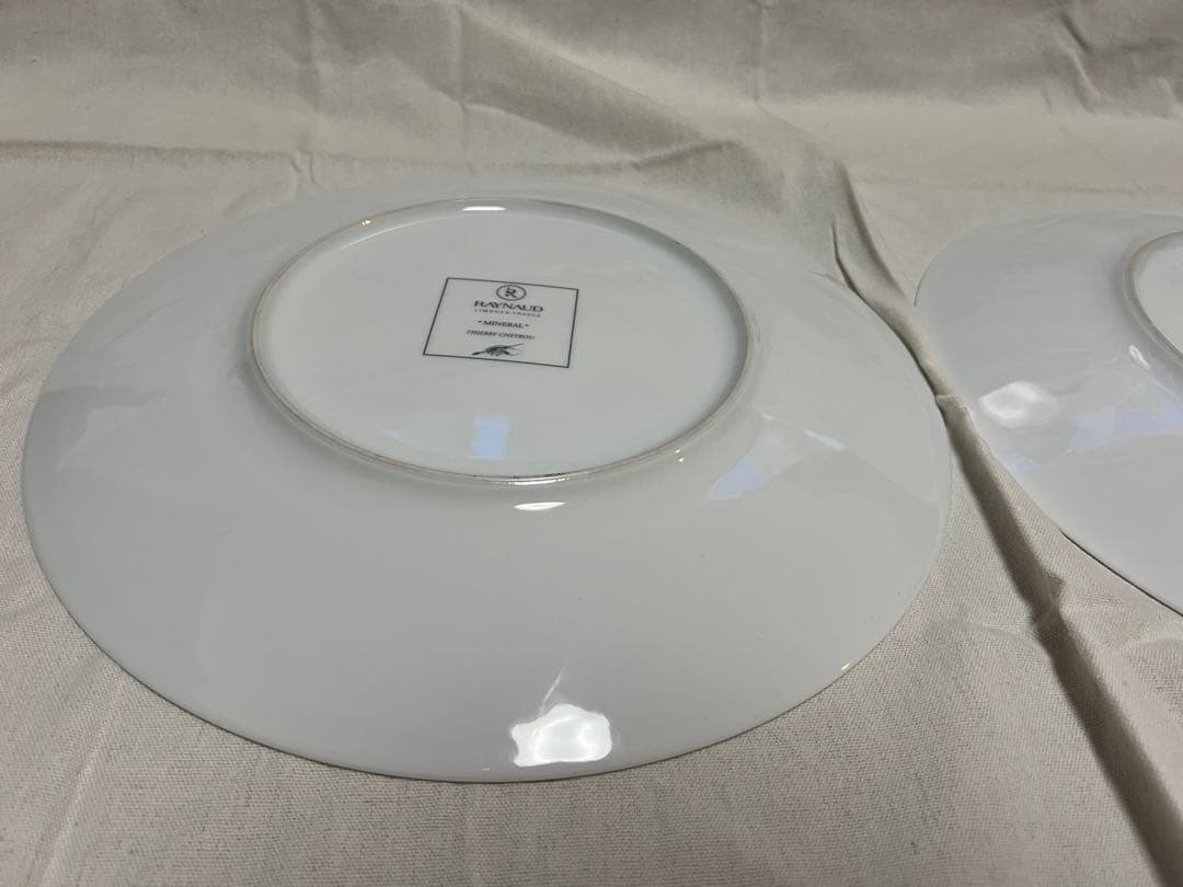 美品RAYNAUDレイノーミネラルスカイブルー プレート32cm2枚セットF43 美品RAYNAUDレイノーミネラルスカイブルー プレート32cm2枚セットF43