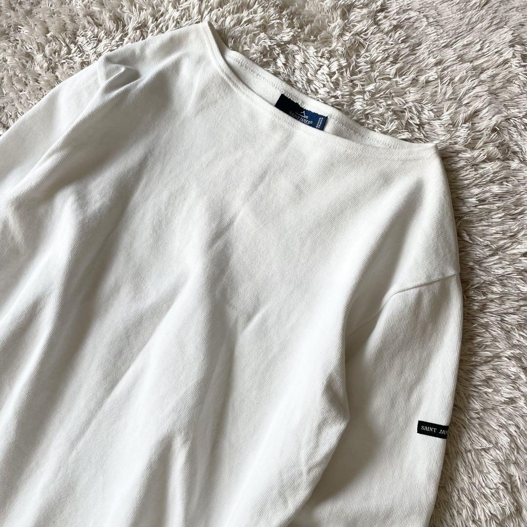極美品 Saint James バスクシャツ M ホワイト