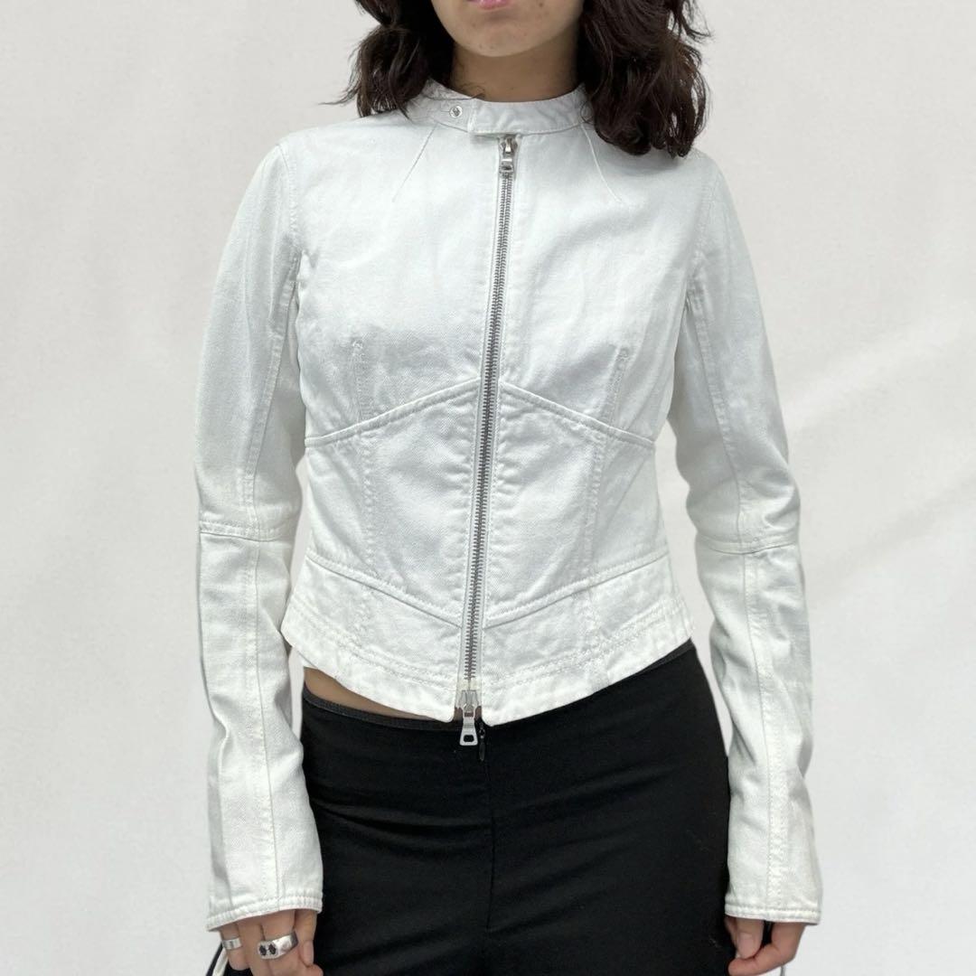 prada sports レースアップ　ホワイト　レーシングジャケット　gorp prada sports レースアップ ホワイト レーシングジャケット gorp
