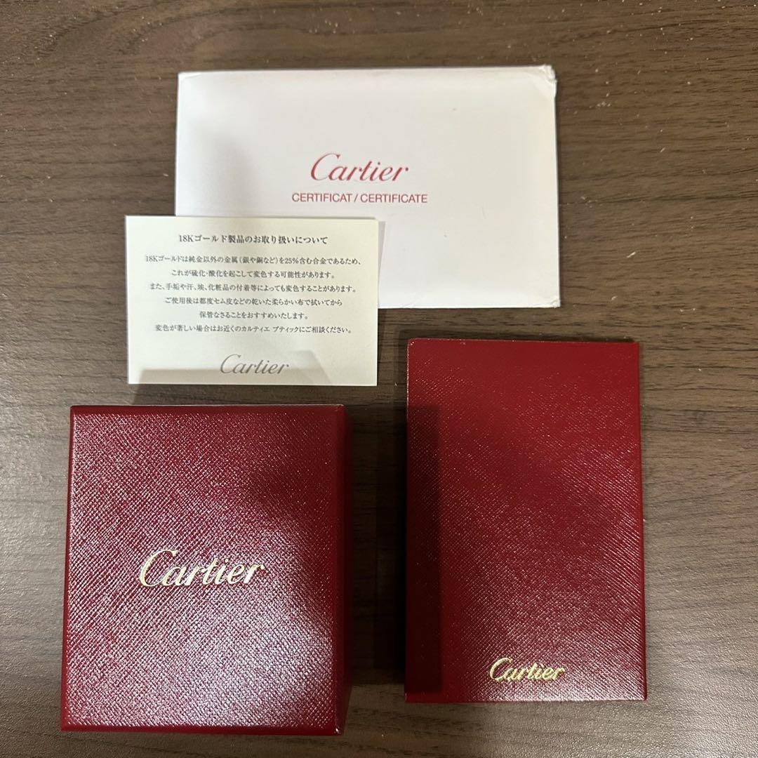好評 鑑定済み正規品 k18wgチェーン 2cチャーム カルティエ Cartier アクセサリー