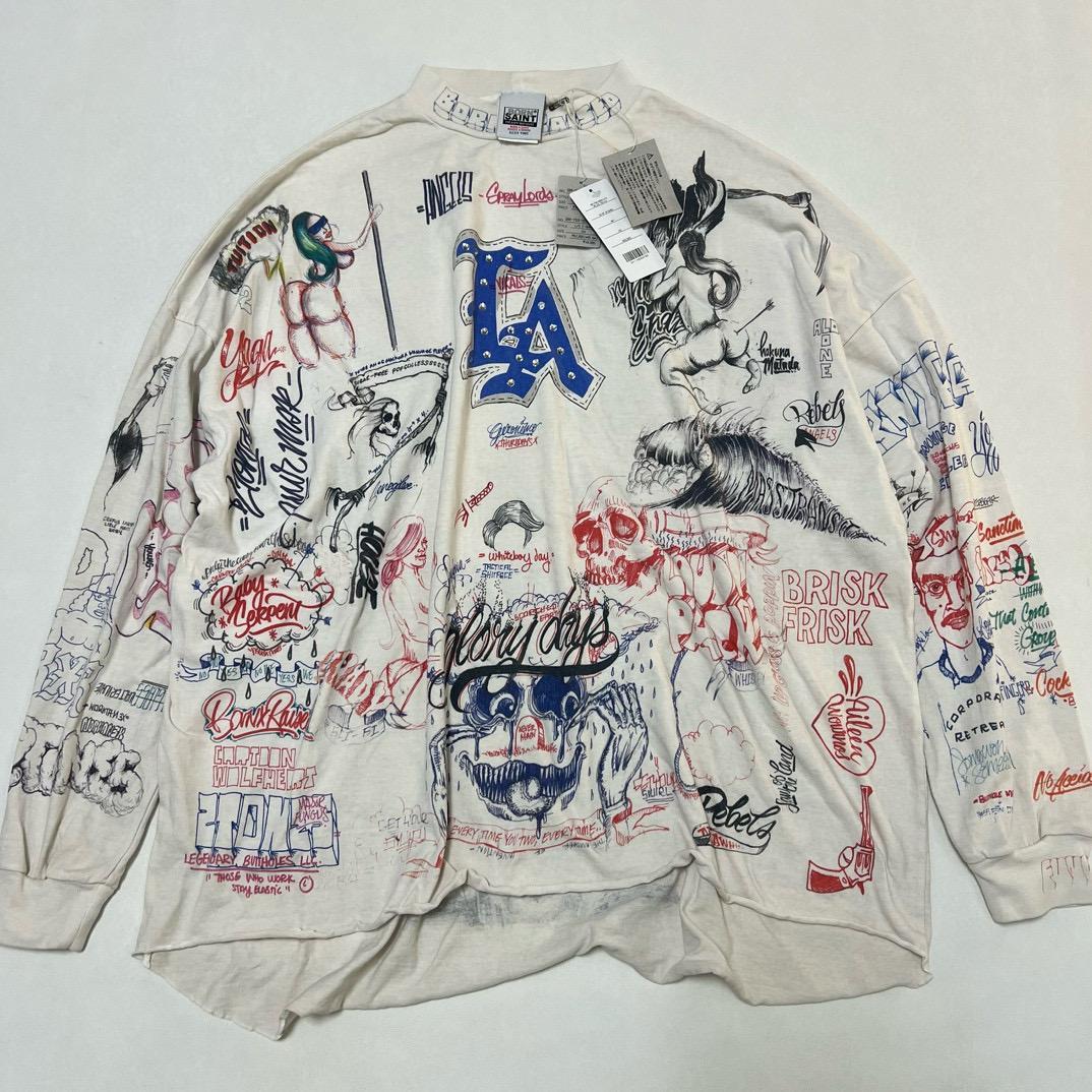 【SAINT Mxxxxxx】BR_LS TEE/LA / Tシャツ XL