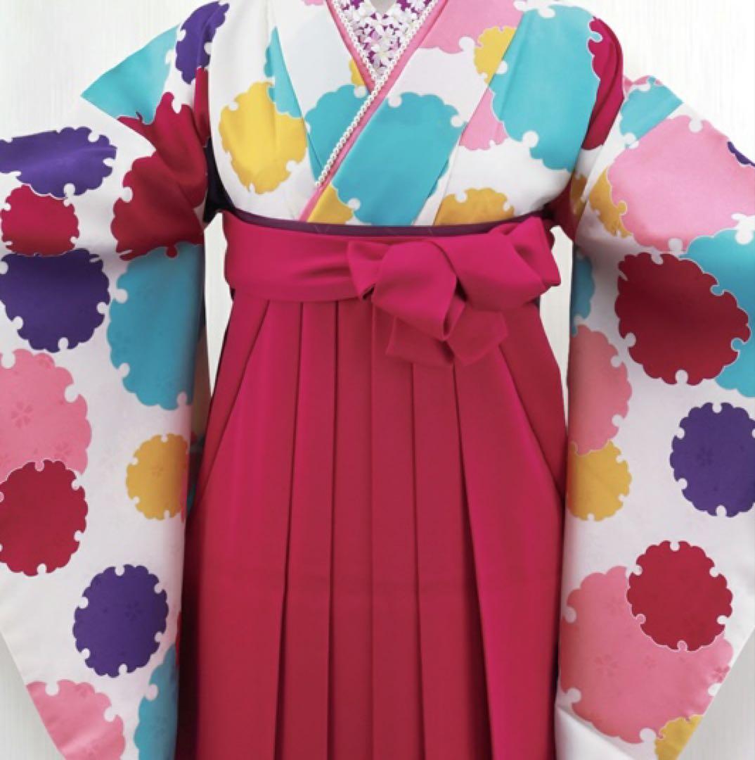 【新品】袴・二尺袖きもの ２点セット 無地袴 L Lサイズ