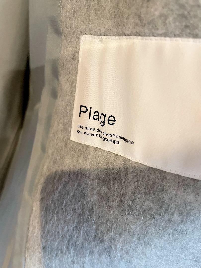 プラージュ Plage コート ロング ウール 36 グレー/レディース