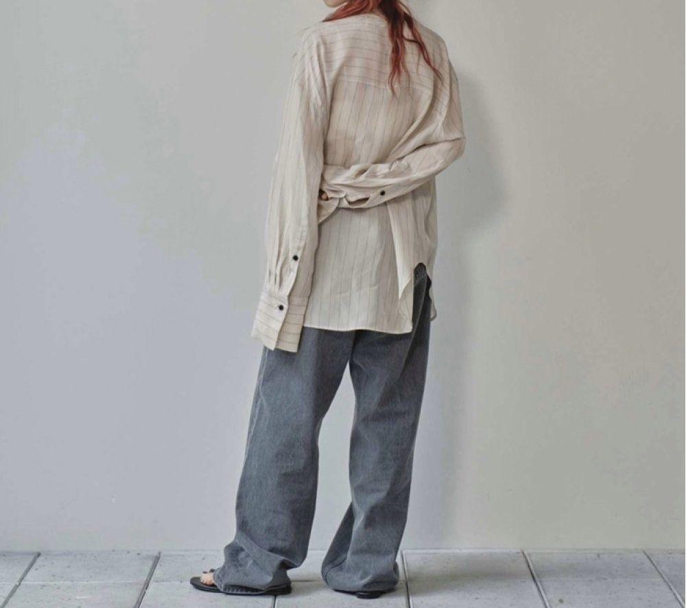 TODAYFUL Stripe Silky Shirts アイボリー