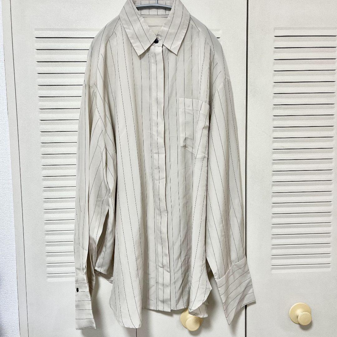 TODAYFUL Stripe Silky Shirts アイボリー