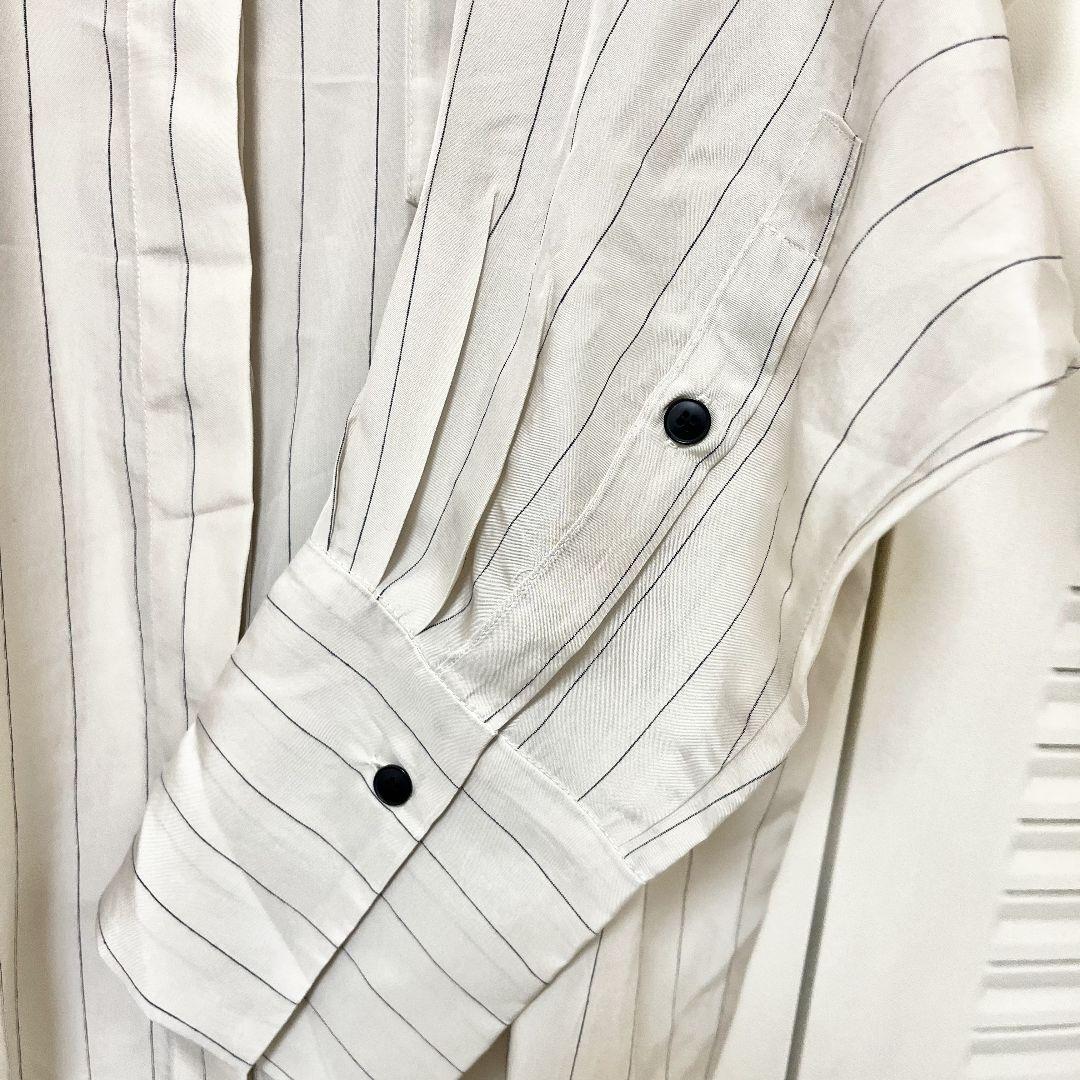 TODAYFUL Stripe Silky Shirts アイボリー