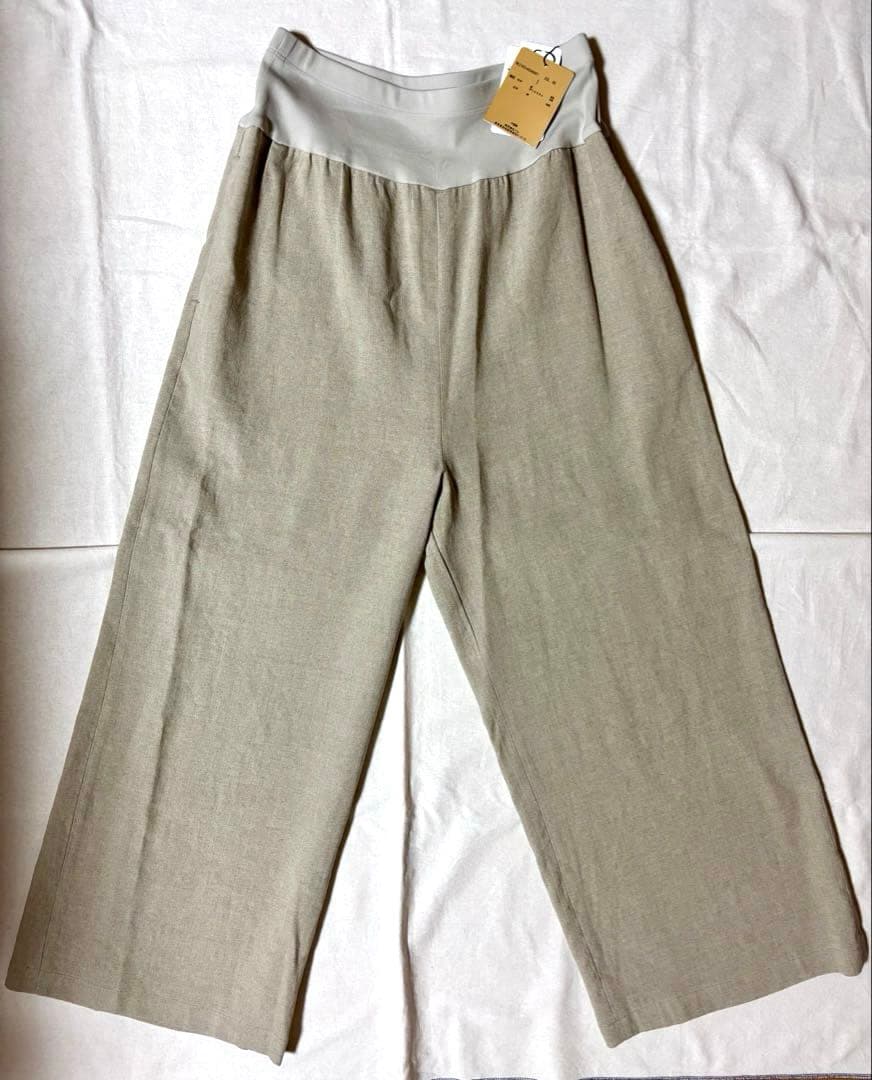 ビアズリーウエストリブリネンパンツ
