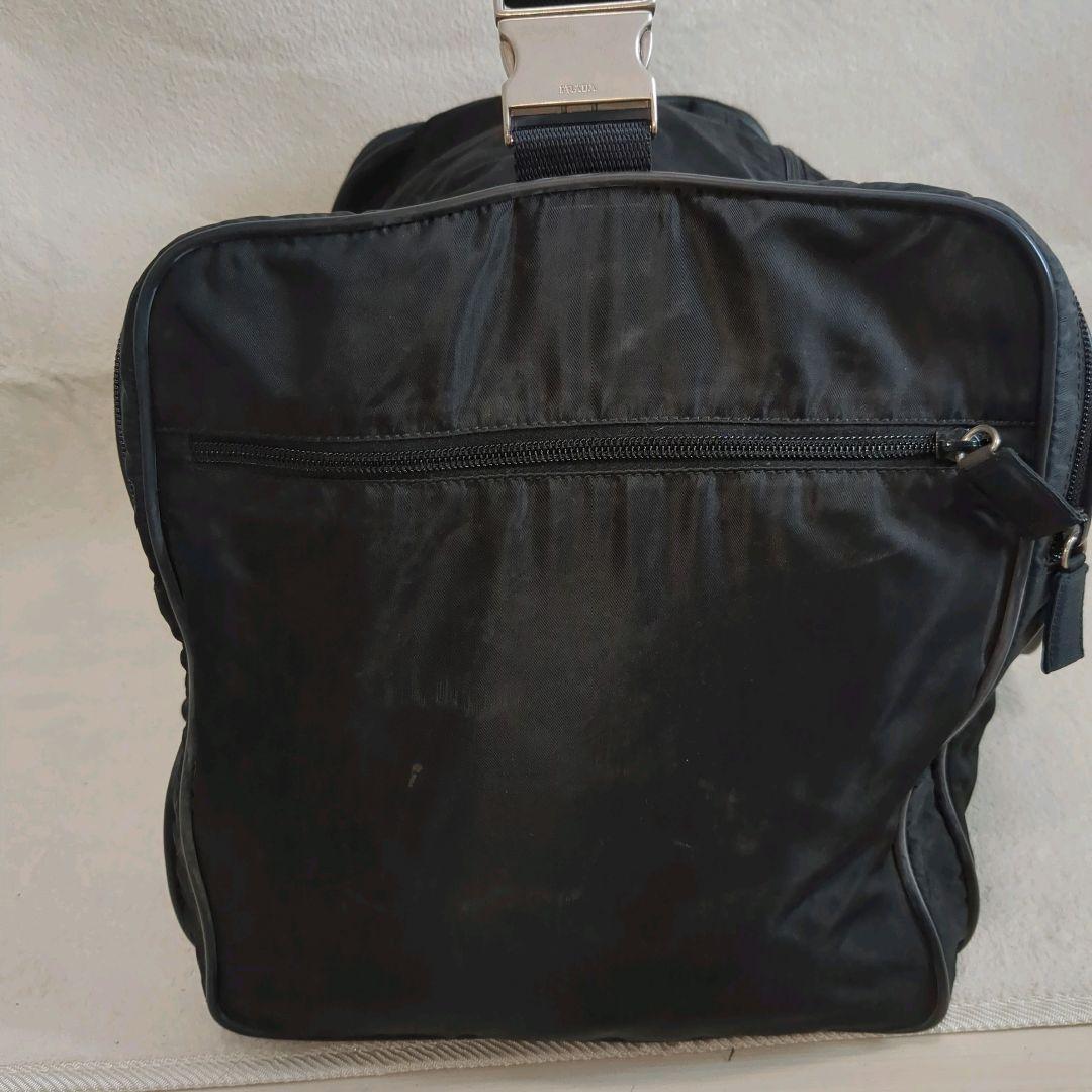 PRADA ボストンバッグ 2way ブラック 三角ロゴ レザー ナイロン