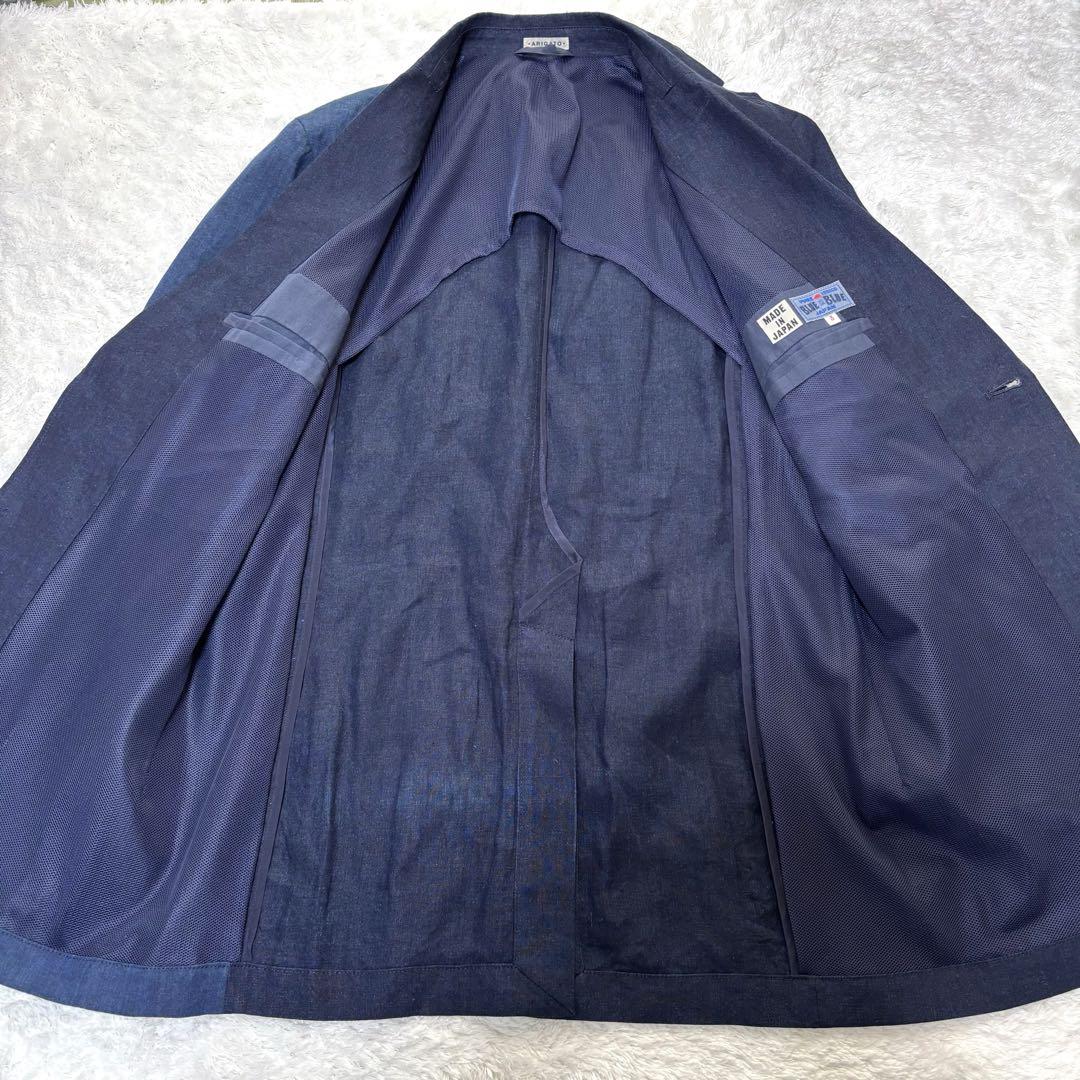 極美品⭐︎BLUE BLUE テーラードジャケット ネイビー 青 切替