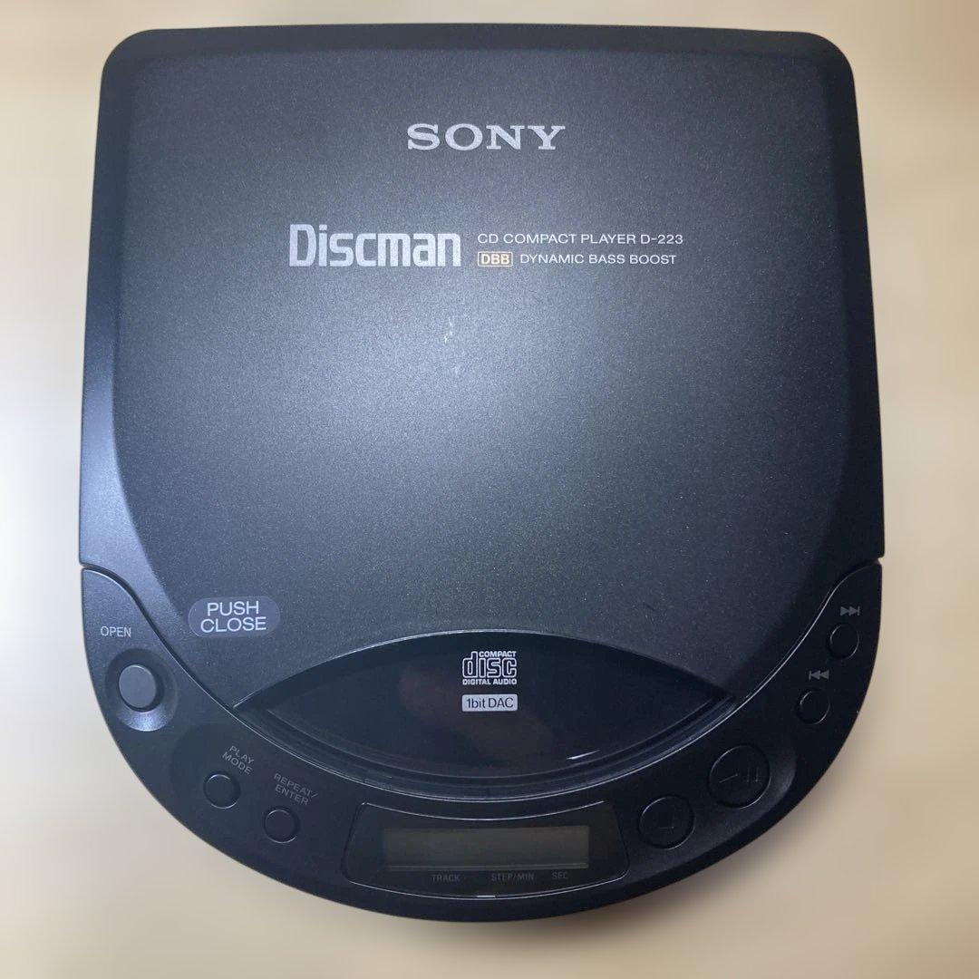 美品】SONY Discman ポータブルCDプレーヤー D-223 セット