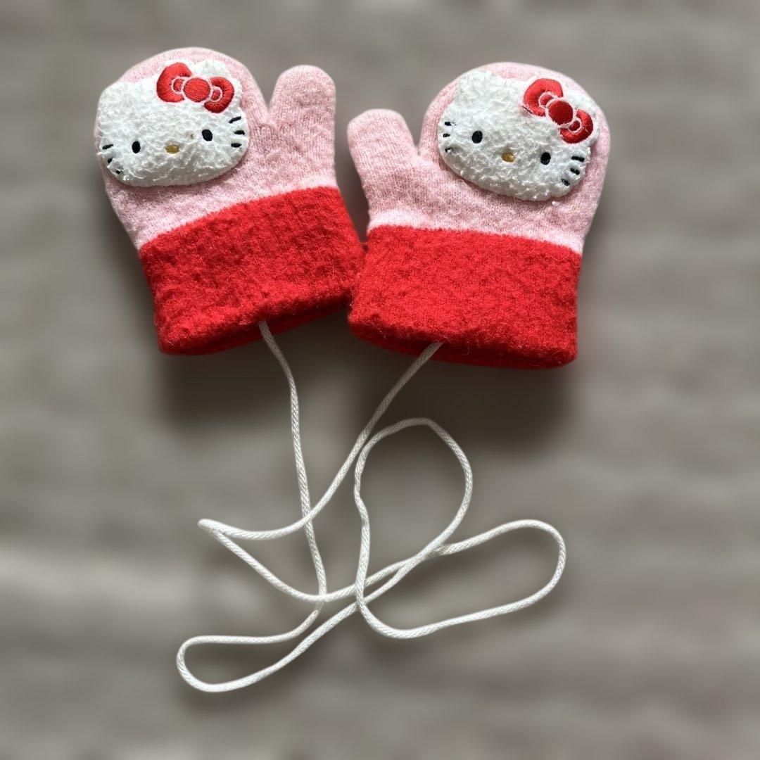★ハローキティ　手袋　ミトン　ヒョウ柄　レトロ★S Sサイズ　子供用★ Amazon.co.jp: [サンリオ] キッズのびのびミトン ハローキティ
