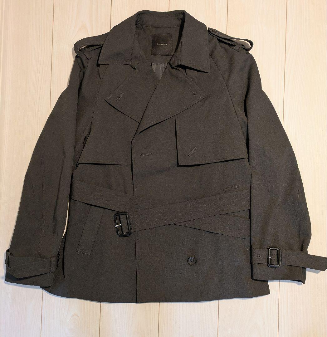 anuans ハーフオーバートレンチコート charcoal grey Sサイズ