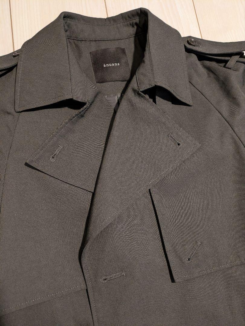 anuans ハーフオーバートレンチコート charcoal grey Sサイズ