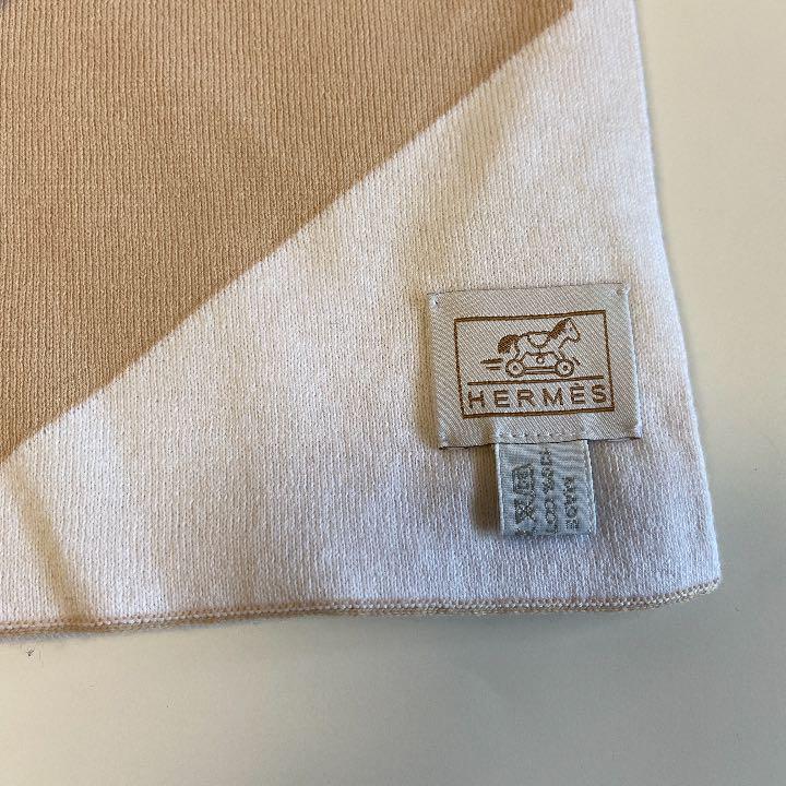 HERMÈS ベージュ 未使用品 kpRJI-m32156997333 ベビーブランケット プレードアダダ 即納格安