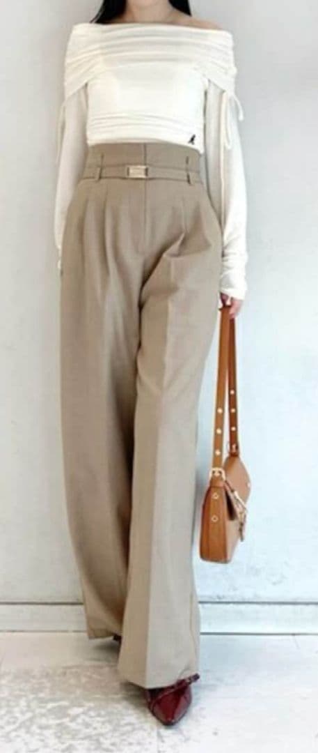 リリーブラウン ダブルループワイドパンツ