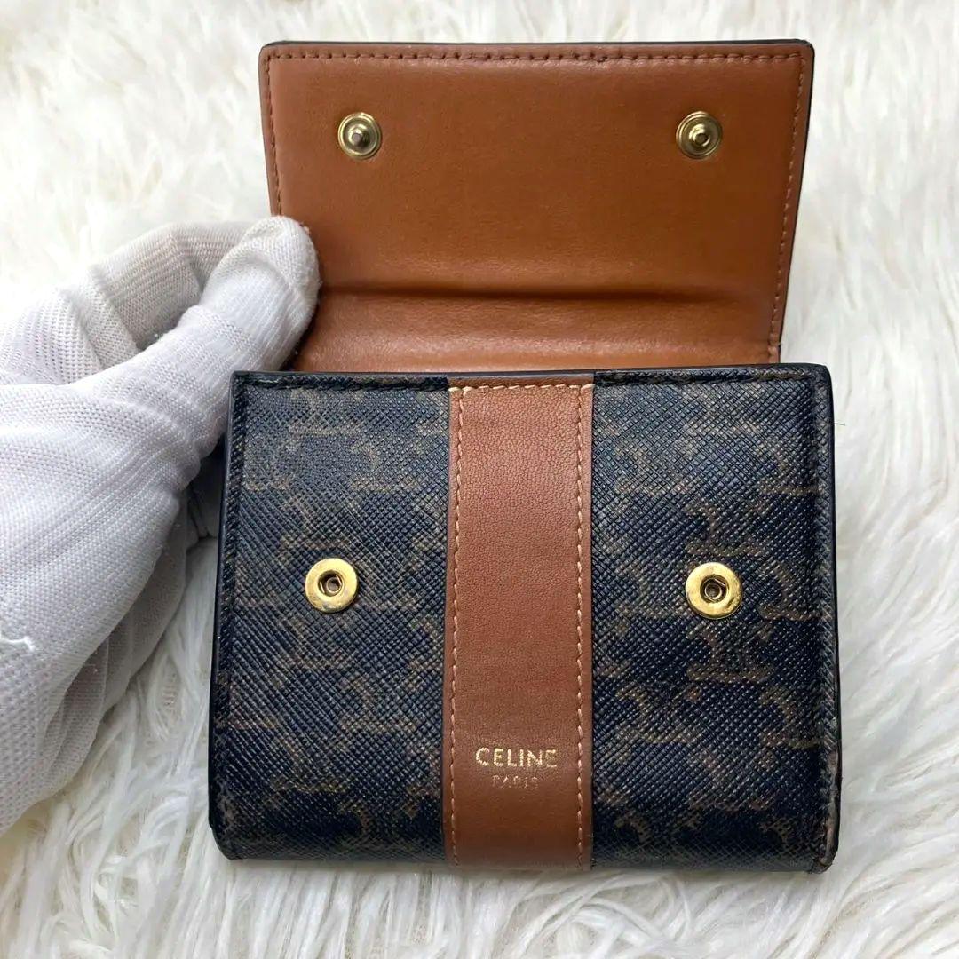 CELINE スモール トリフォールド ウォレット トリオンフ レザー