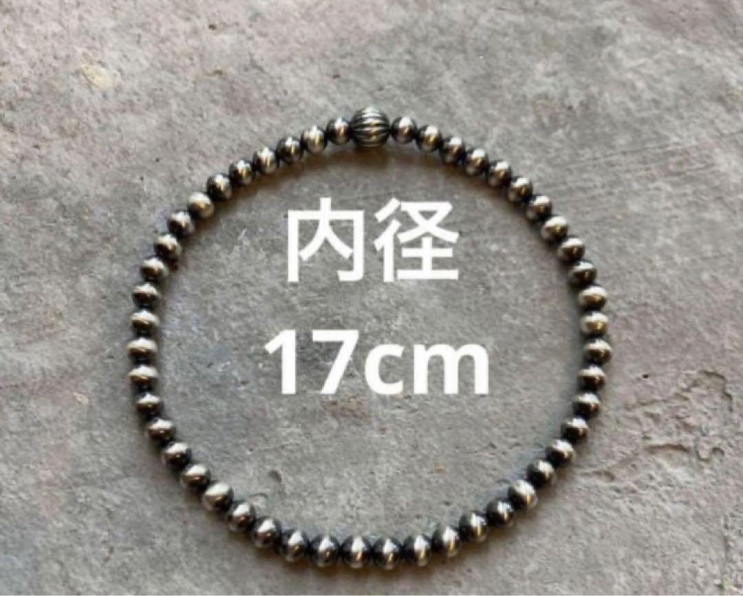 SV925製ナバホパール ラウンド4ミリ ブレスレット 17cm - メルカリ