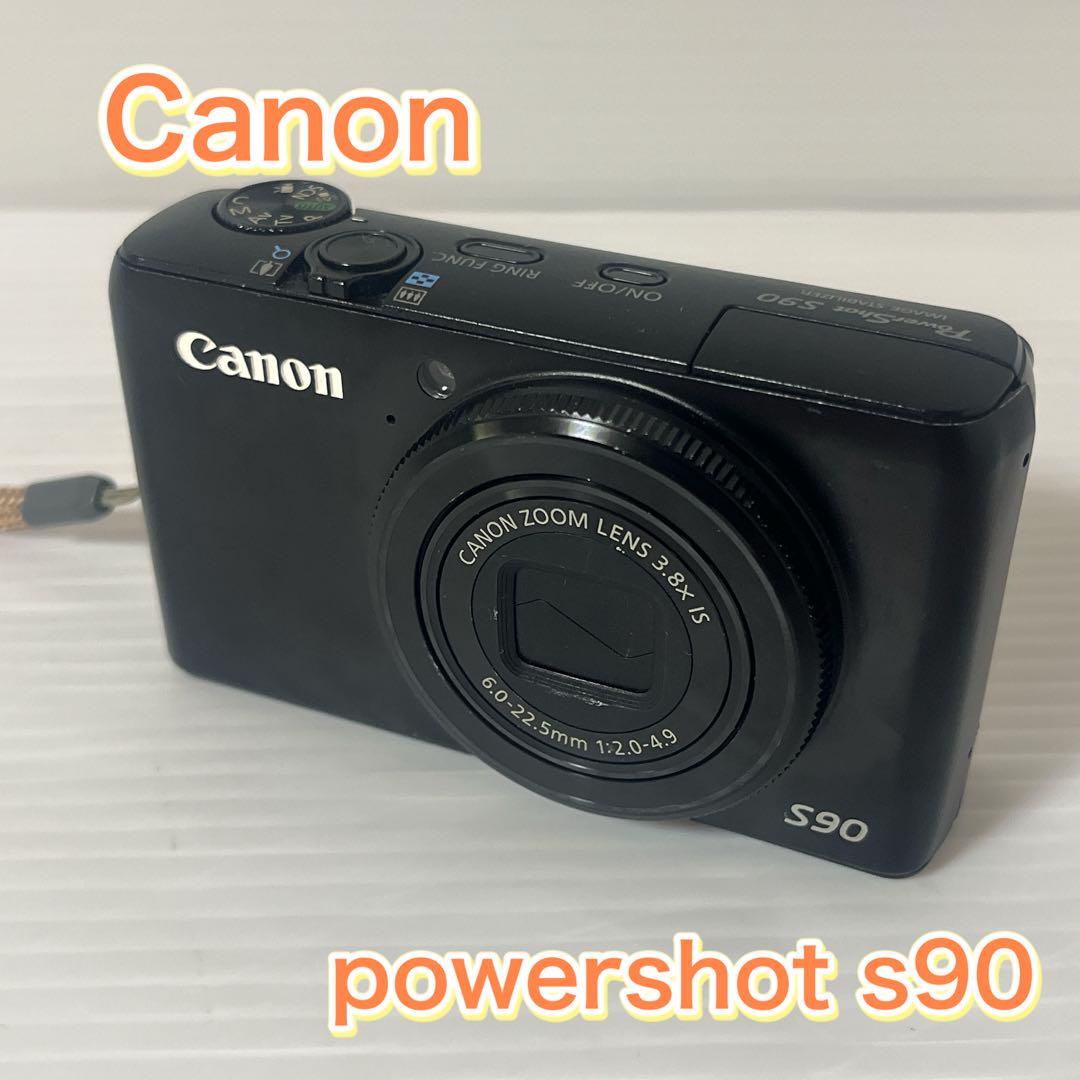 Canon powershot s90 コンデジ ブラック - メルカリ