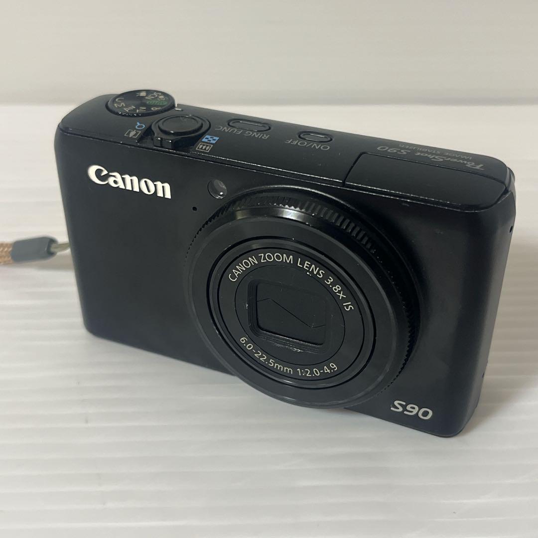 Canon powershot s90 コンデジ ブラック - メルカリ