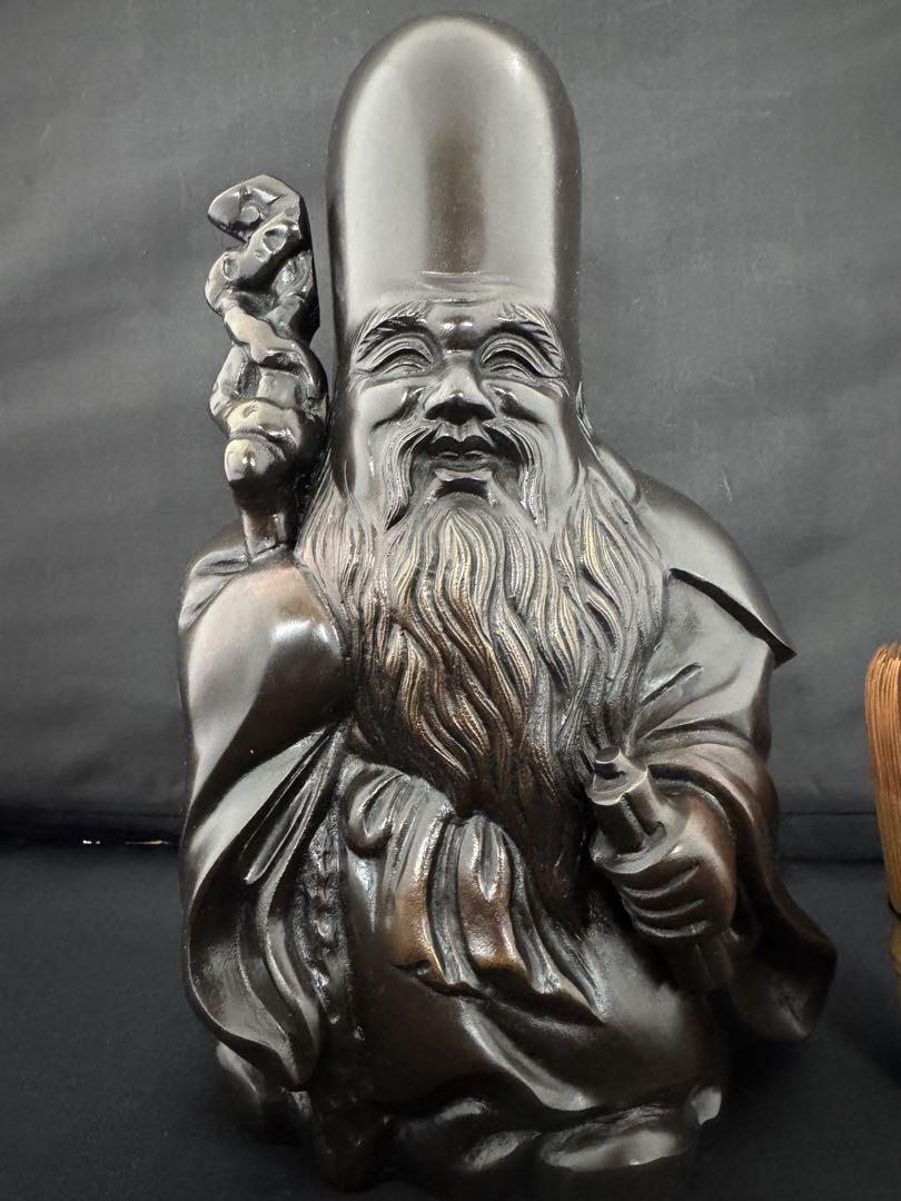 福禄寿 七福神 銅製 彫刻 仏像 置物 風水 開運 インテリア