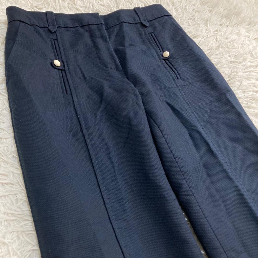 ルイヴィトン LV 金ボタン コットンパンツ ネイビー 36S LOUIS VUITTON DECORATOM_COM_BR